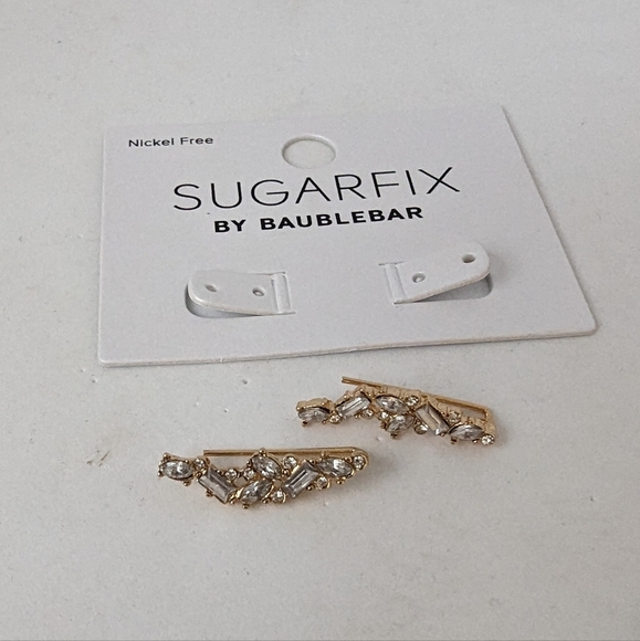 Sugarfix by Baublebar Crystal Cluster Ear Crawlers Gold - Picture 6 of 7